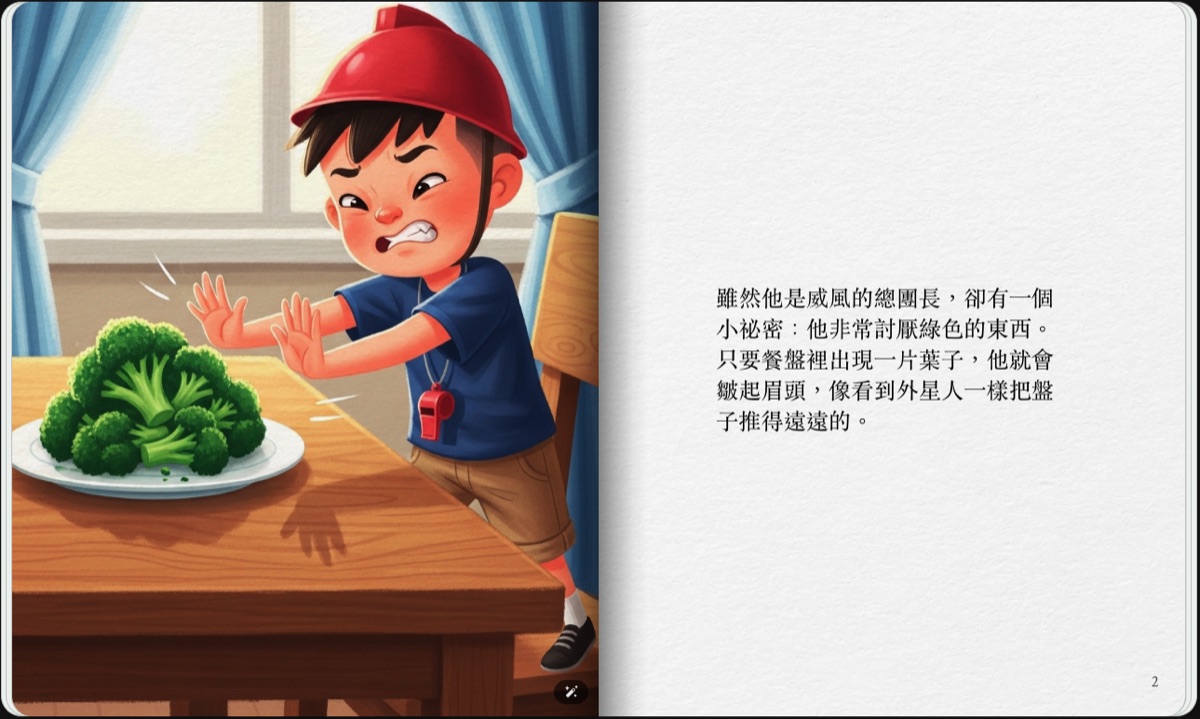《紅番茄協議》繪本內頁：真實親子經歷做成的故事書