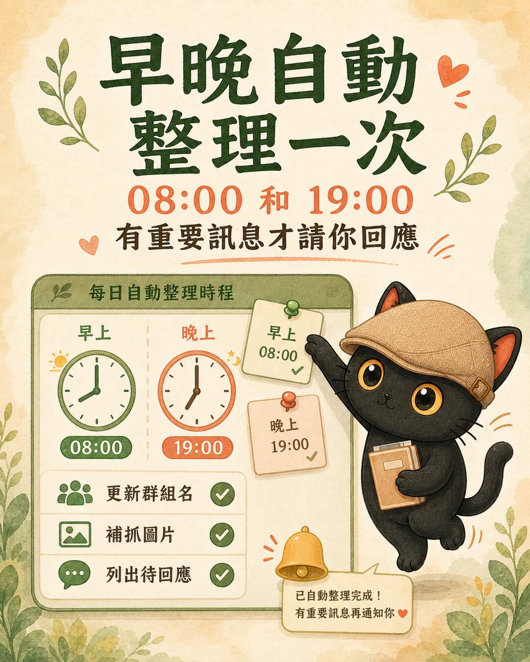 每天自動整理一次