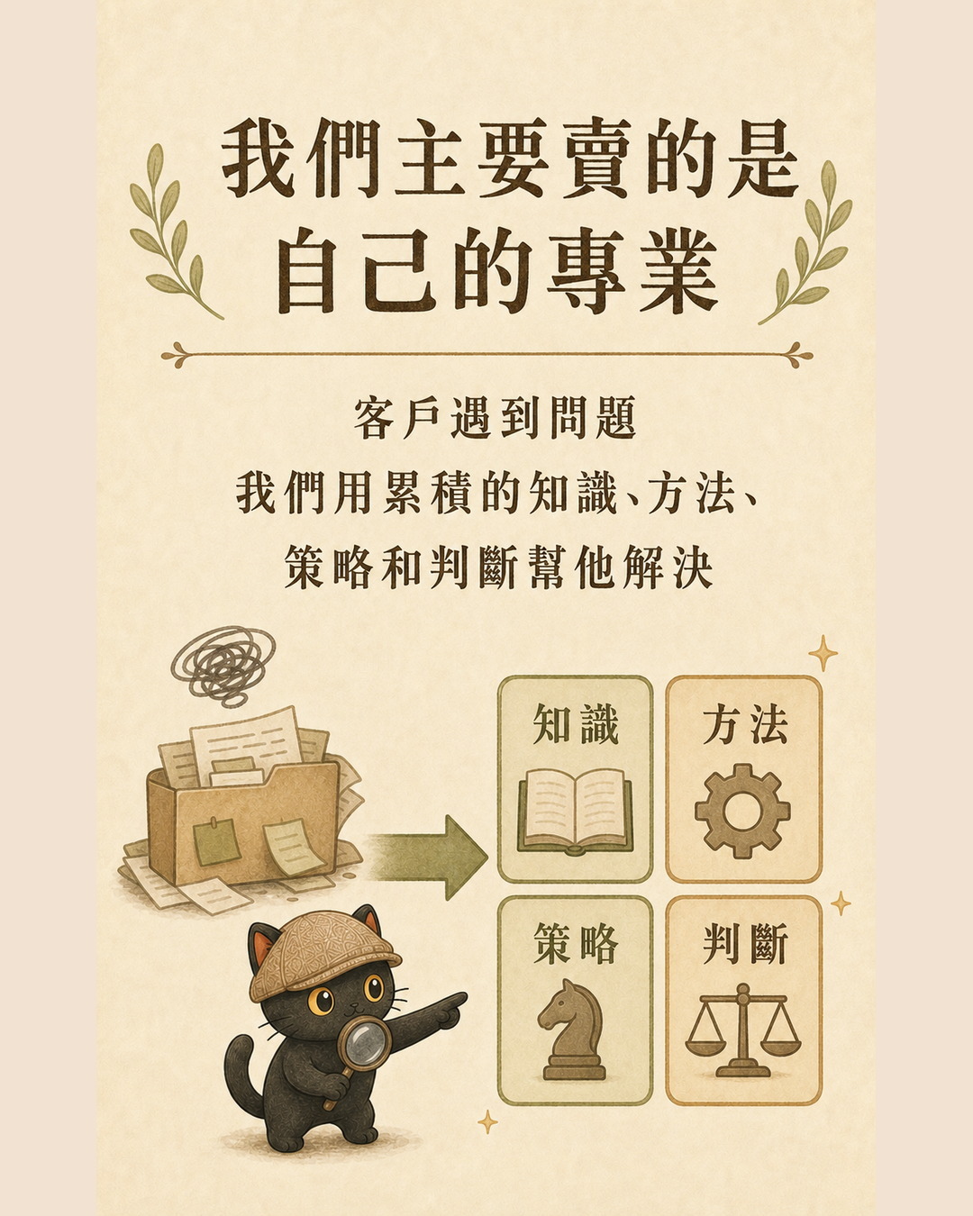 咪卡圖卡：知識、方法、策略與判斷構成專業