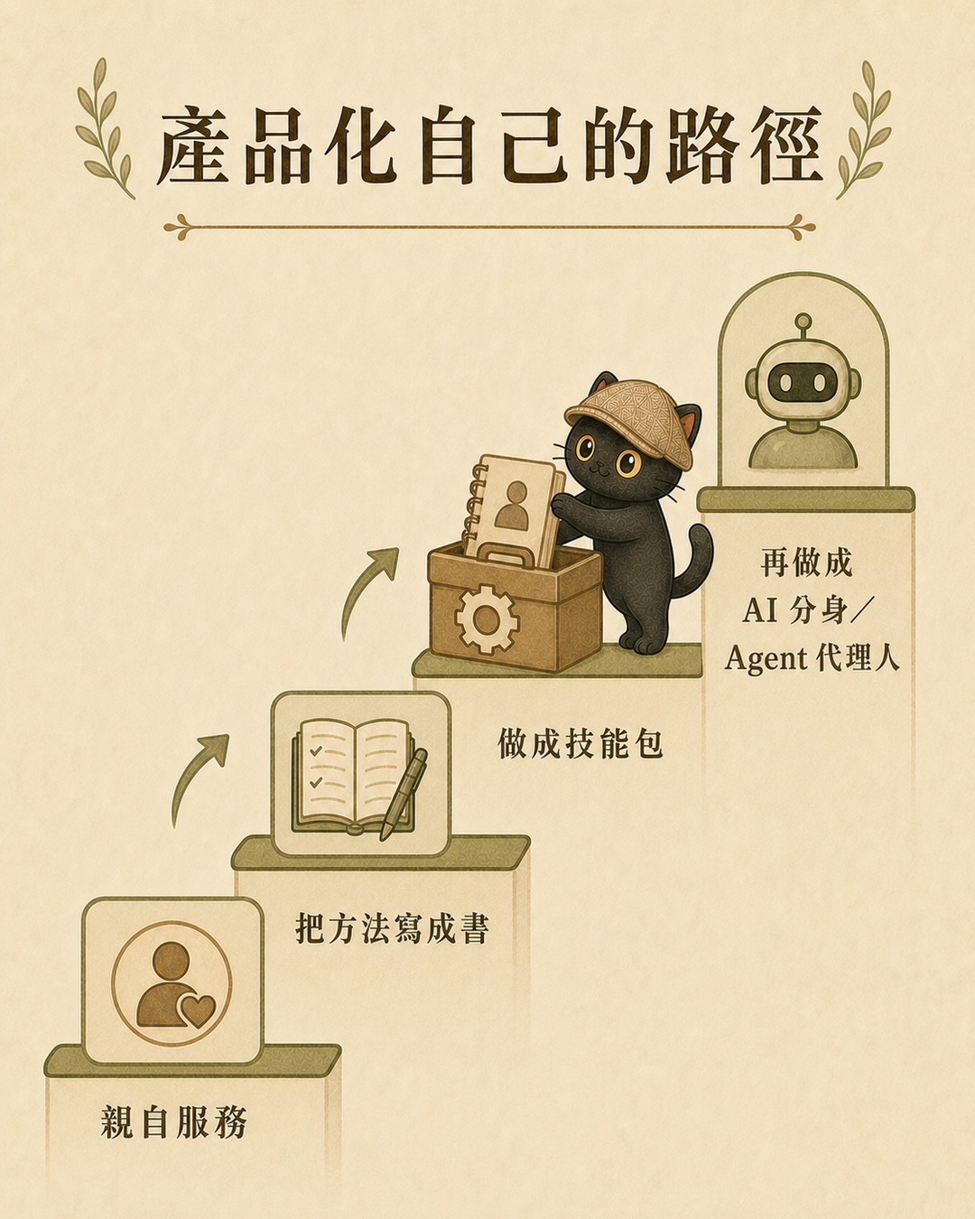 咪卡圖卡：從親自服務到技能包與 AI 分身的產品化路徑