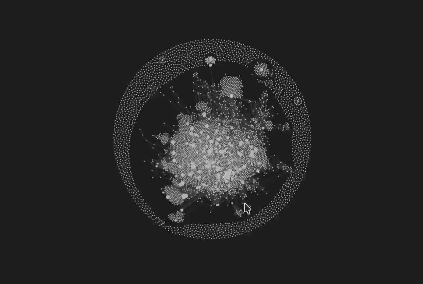 Obsidian 關聯圖檢視，數千個筆記節點以標籤與連結串成一張網